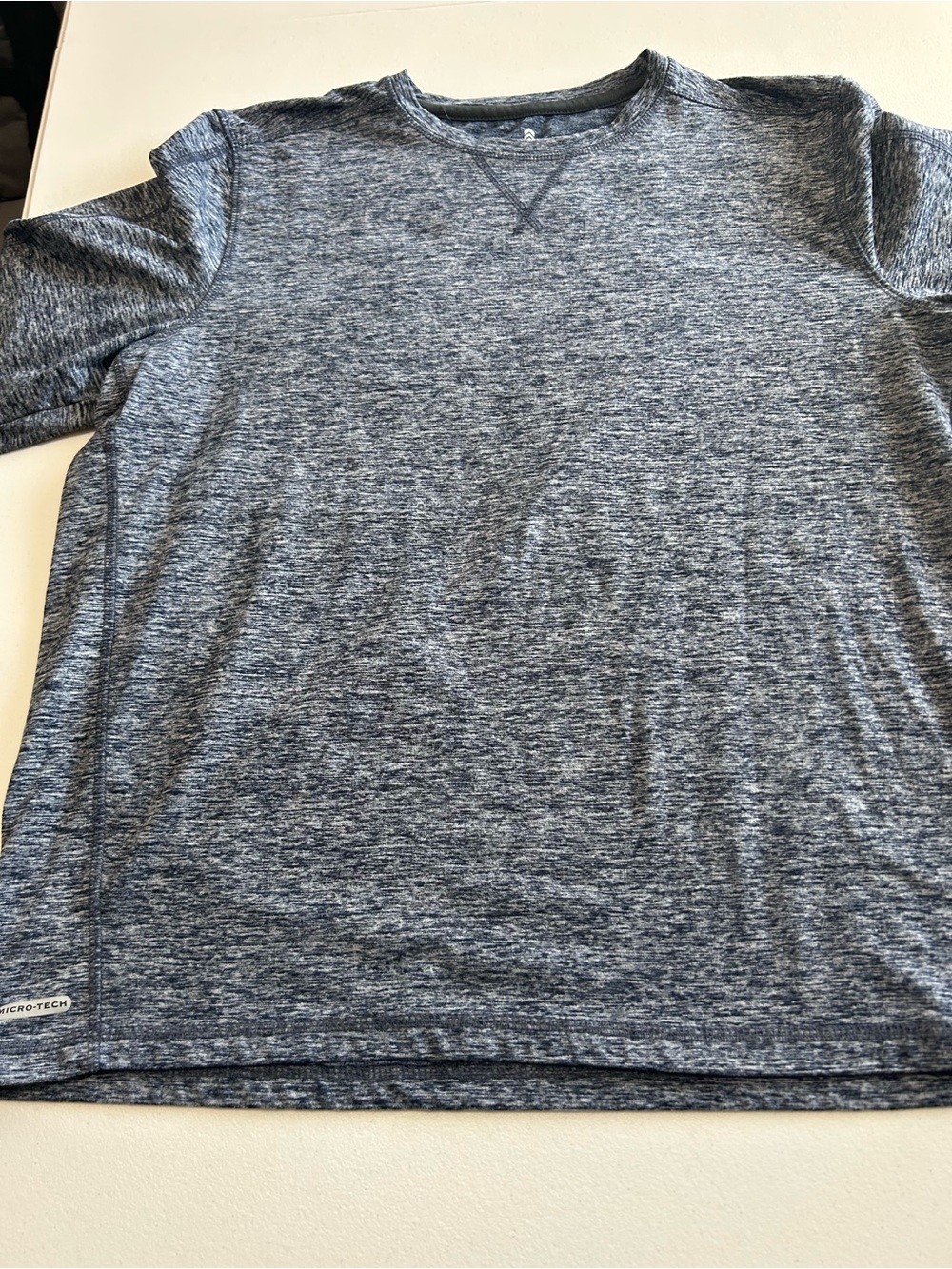 Free Country Men’s Heathered Blue Crewneck Sweater